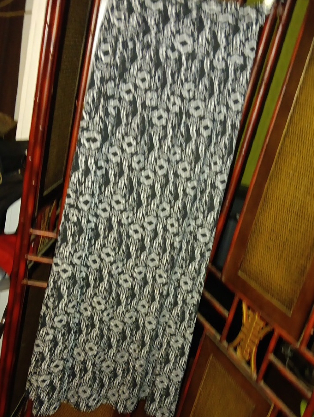 Joe B Black and White Printed Maxi Skirt